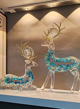 2025新款一帆风顺地球仪3d立体悬浮摆件客厅酒柜轻奢高档铜鹿装饰