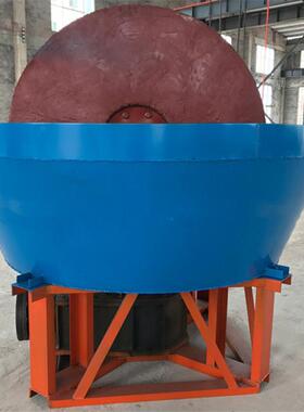 水选双轮碾金机新型矿山用选金设备湿式矿物粉选金机凯创机械
