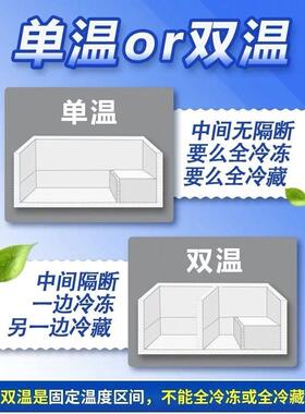 冰柜商用大容量冷藏冷冻单温双温节能铜管卧式冷柜家用低温冷冻柜