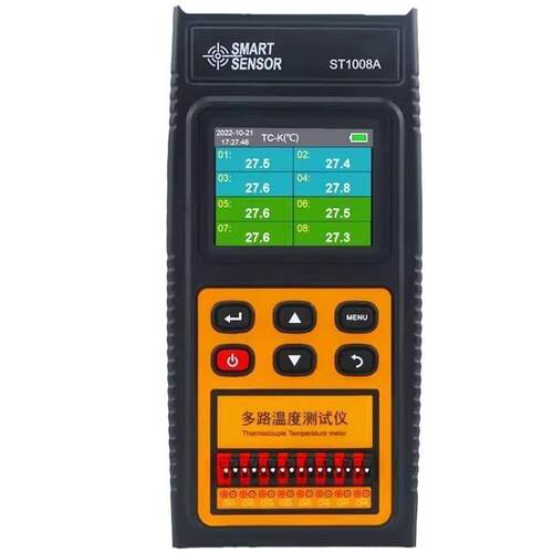 希玛ST1004热电偶测温仪ST1008A高精度多通道测试接触式K型温度计 - 图3