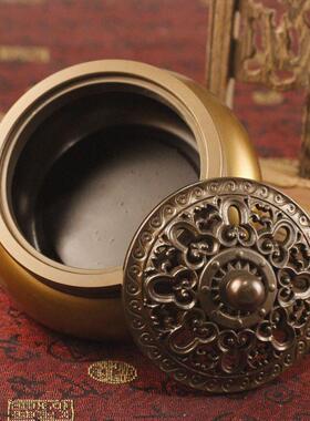 铜大三足铜香炉家用室内檀香炉香薰炉