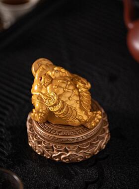 变色旋转招财金宠精品可养招财茶蟾蜍摆件茶茶桌蟾41532464茶盘茶