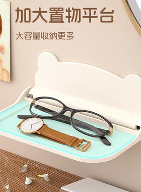 卫生间手机置物架厕所手机置物架 挂墙可折叠纸巾架浴室床头架免