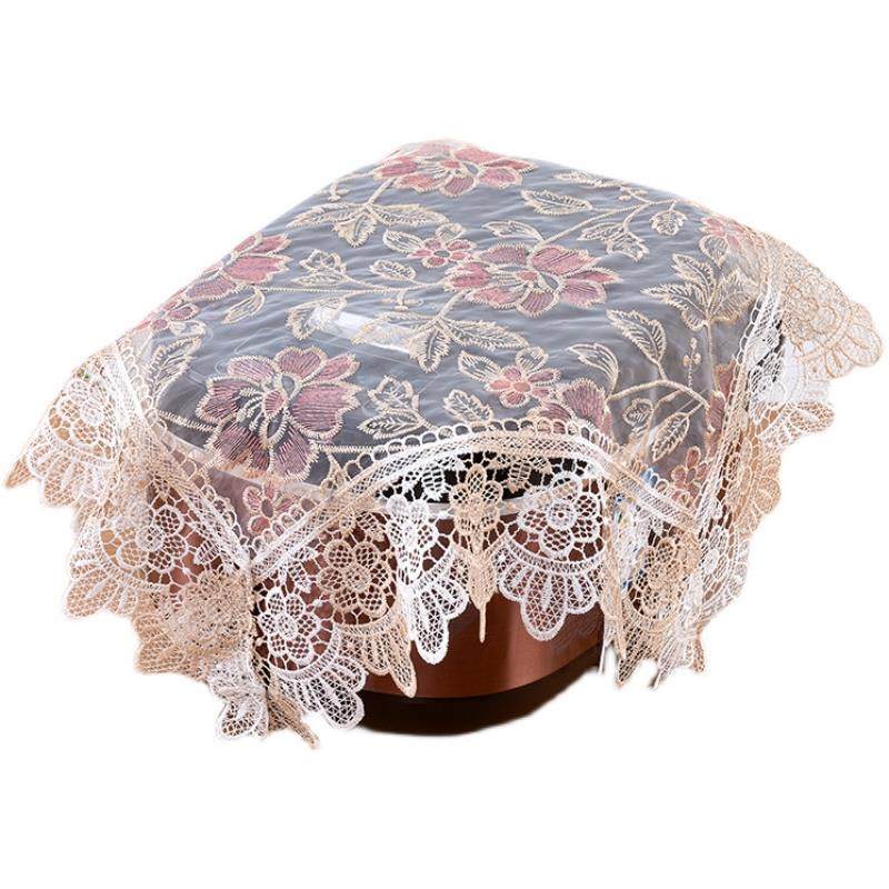 镂空蕾丝电饭锅盖巾床头柜微波炉简约小圆桌茶几布防尘罩多用盖布,淘宝优惠券,粉丝福利购,淘宝优惠卷