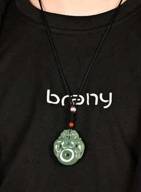 貔貅水青吊坠湖玉扣双平安玉器貔貅男女款坠和田玉和田玉厂家直销