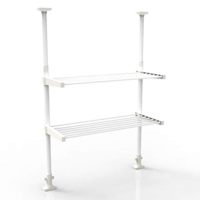 Qingbo Tianlidi kitchen micro-mounted rack without punching countertops and multi-bowl rack material telescopic storage furnace rack