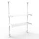Qingbo Tianlidi kitchen micro-mounted rack without punching countertops and multi-bowl rack material telescopic storage furnace rack