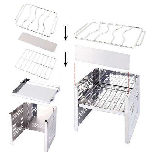 迷你折叠板烤炉碳户外烤炉新款挡风架柴火不锈钢露营烧烧烤便携,淘宝优惠券,粉丝福利购,淘宝优惠卷