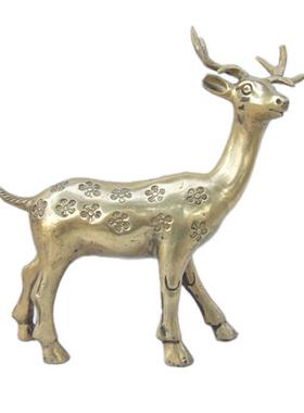 工艺纯铜商务办公公园装饰金属工艺品梅花鹿摆件