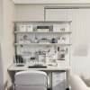 Hardware hole board bookshelf girl desk bookcase vertical floor display integrated student desk storage rack