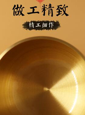佛堂用品家用佛音钵铜罄黄铜磬法器铜钵盂静心乐器冥想钵瑜伽钵