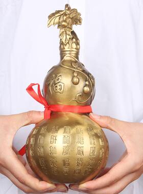 铜百福葫芦摆件 铜葫芦摆件 开 盖铜葫芦 百福葫芦摆件