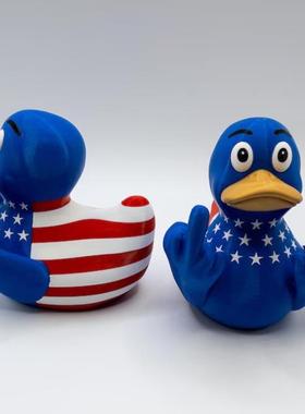 跨境有趣的中指鸭小雕像家居办公室客厅桌面摆件装饰品恶作剧礼物