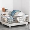 Kitchen 304 stainless steel dish storage rack kitchen storage rack single layer drain basket bowl rack for draining dishes