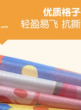 儿童卡通潍坊风筝大号弯边飞碟三角风筝微风易飞带轮胎线板