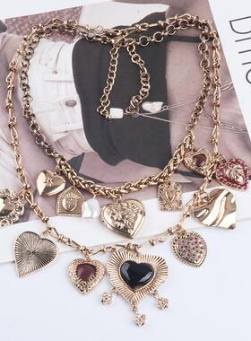 Multi layer love pearl necklace necklace necklace necklace