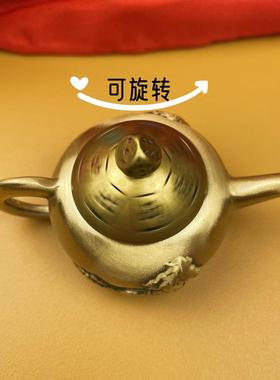 黄铜麻将麻将旋转创意装饰摆件