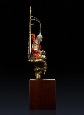 一件发纯黄铜齐天大圣孙悟空美猴王摆件办公室书桌橱窗装饰工艺品