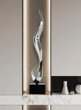 抽象雕塑轻奢高级感客厅玄关落地瘦高款细长型壁龛艺术摆件工艺品