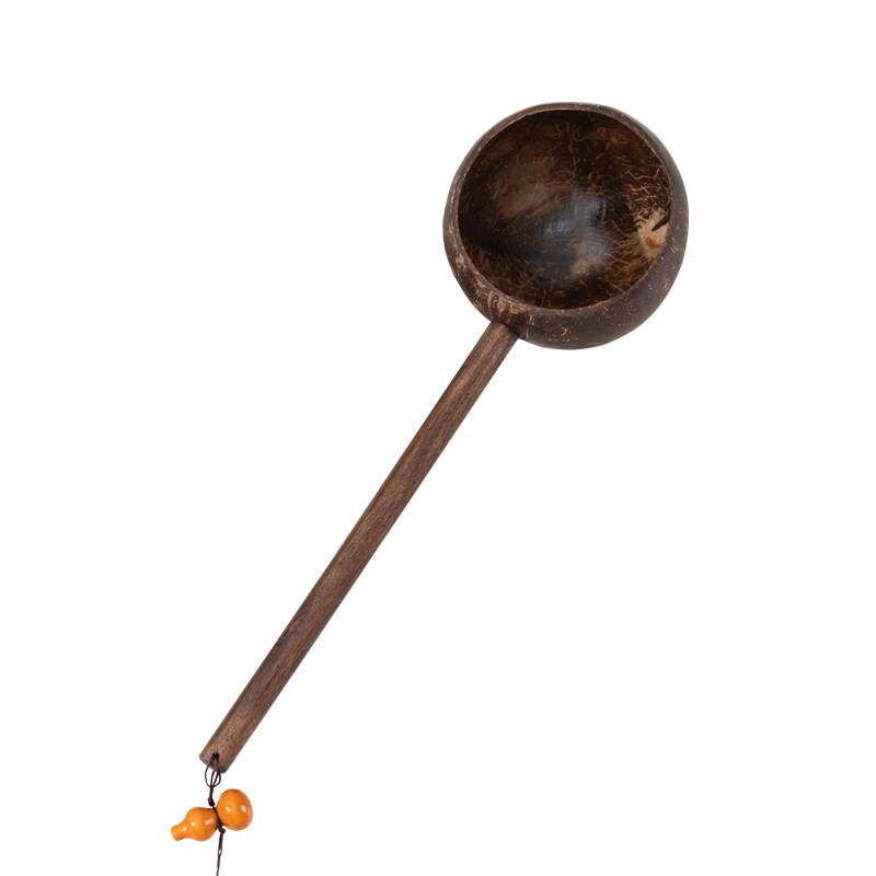 泰国特色实木椰子壳水舀创意水瓢长柄勺泡澡舀水浇花木瓢茶道容器,淘宝优惠券,粉丝福利购,淘宝优惠卷