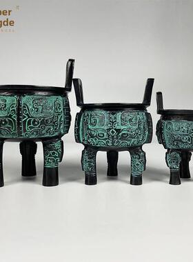 彷古青铜器铜圆鼎子龙毛公大克大盂鼎司母戊洛阳鼎王子午纯铜摆件