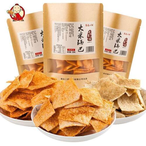 襄阳特产襄遇二阳锅巴400克手工老灶锅巴网红休闲食品即食小零品 - 图1