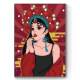 Internet celebrity drama Chinese character strong and weak electricity decorative painting vertical box restaurant with meter electric box blocking painting Beijing Hua Dan diamond inlaid trend