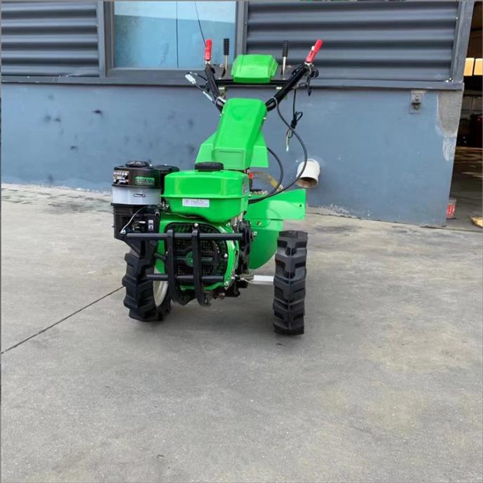 Factory direct sales two-wheel drive micro tillage machine agricultural small tiller tiller greenhouse ditching machine hand-held rotary tiller