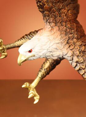 0吉缘室《鹏程万里》善大展宏图铜老鹰摆件乔0964迁办公桌艺术品9