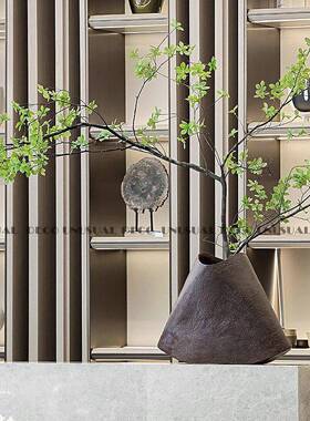 新中式木化石屏风摆件样板房售楼处书柜书房软装饰品摆设