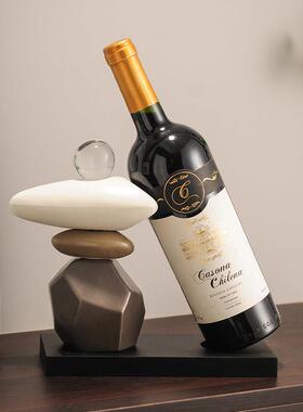 时来运转红酒架摆件轻奢高档酒柜餐柜电视柜玄关客厅创意装饰品