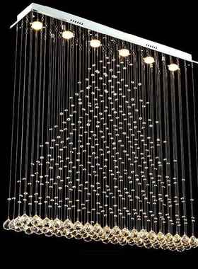 简约餐厅灯吊线水晶灯饰卧室家居吧台隔断客厅灯具帘子