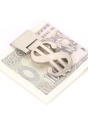 美元钱夹外贸 创意钱夹现货 不锈钢钱夹 美元金属钱夹