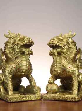 铜麒麟 财富麒麟 同财富福麒麟工艺品礼品家居摆件