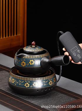 小德缠枝莲电陶炉煮茶器家用提梁烧水壶套装普洱泡茶壶中式复古壶