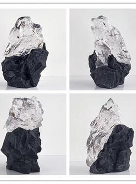 透店塑明树脂雕酒品装饰品创意玻璃钢工艺现代仿琉璃树脂雕塑hy-2