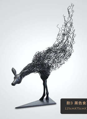 不锈钢鹿装饰酒店大堂艺术抽象镂空梅花鹿雕塑公园地产售楼部摆件