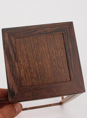 红实PBA瓶木底座鸡翅木小型花架茶花壶佛像多肉盆景花微型高脚几