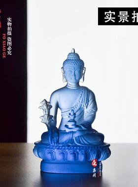 精品工艺树脂彷琉璃药师佛随身小佛像药师琉璃光如来摆件结缘包邮