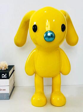 锦房轩SPK阁 创意红色长耳兔件现代艺术玄关客摆卧室书厅网红装饰