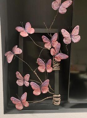 蝴蝶画框手工diy客厅装饰画玄关装饰摆件沙发背景墙轻奢高级感