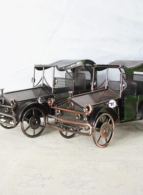 厂家金属电镀老爷车汽车坦克火车头模型创意铁艺车模小伙子喜欢