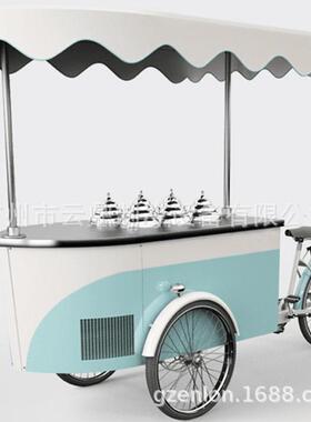 2024新款8桶pozzettigelatocart110V户外冰淇淋流动花车