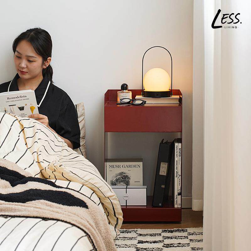 lessliving北欧沙发边几家用卧室网红床头柜可移动推车收纳边柜 - 图0