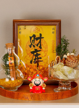 入户门电视柜国潮财神装饰摆件