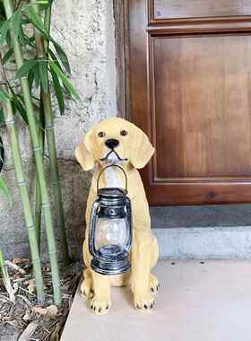 新品阳能庭院灯户外仿真拉布拉多摆花园创件装饰意树太20241102脂