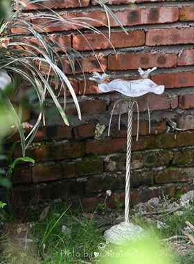 小鸟喂食器装饰装饰品花架烛台覆古铁高架花园阳台杂货庭院鸟喂食