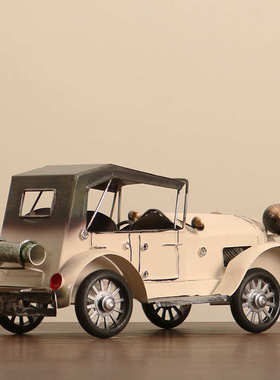 时尚复古老爷车摆件创意家居桌面装饰汽车模型家居酒柜铁艺工艺品