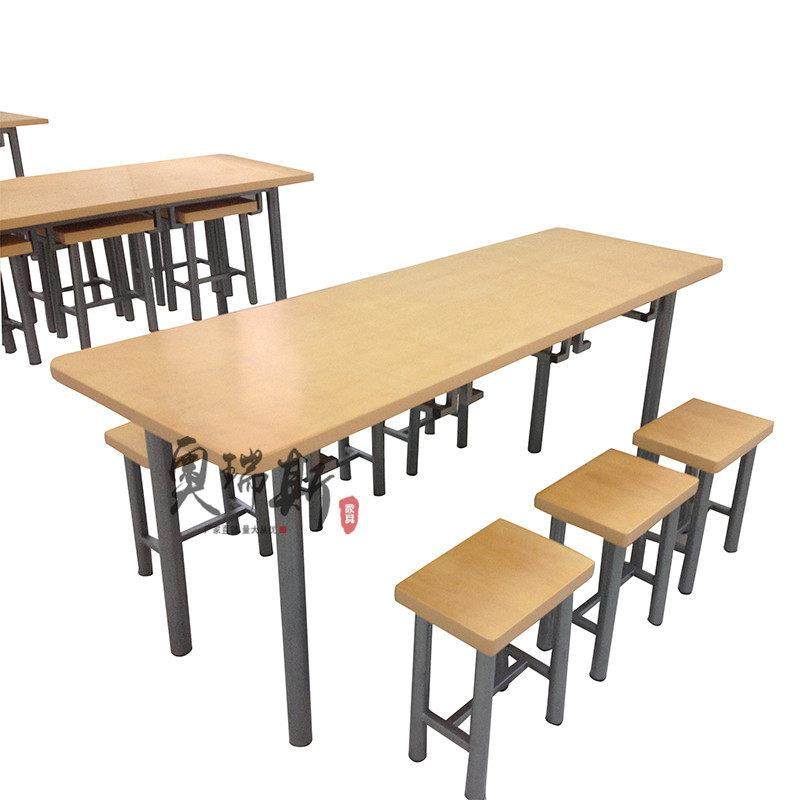 员工食堂餐桌椅组合4人6人学校学生厂地机关企业职工饭厅挂凳餐桌,淘宝优惠券,粉丝福利购,淘宝优惠卷