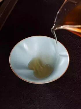 汝窑茶杯主人杯福禄杯茗茶盏陶瓷个人专用功夫茶具汝瓷葫芦干坤杯
